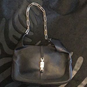 GUCCI Horsebit Leather Chain Handbag